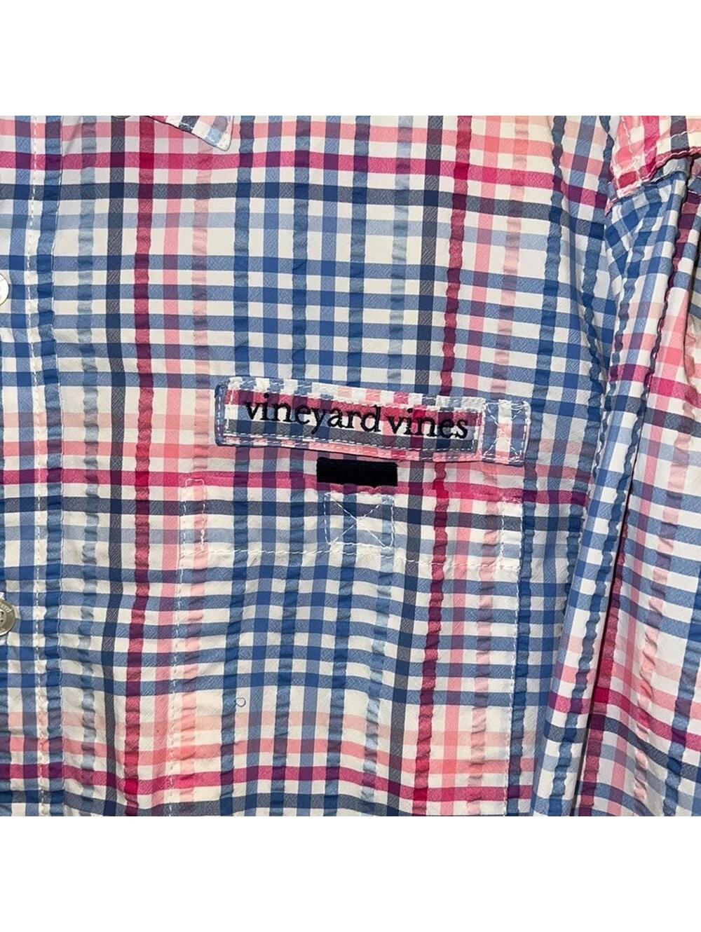 Vineyard Vines seersucker harbor shirt w vented back L - Picture 2 of 12